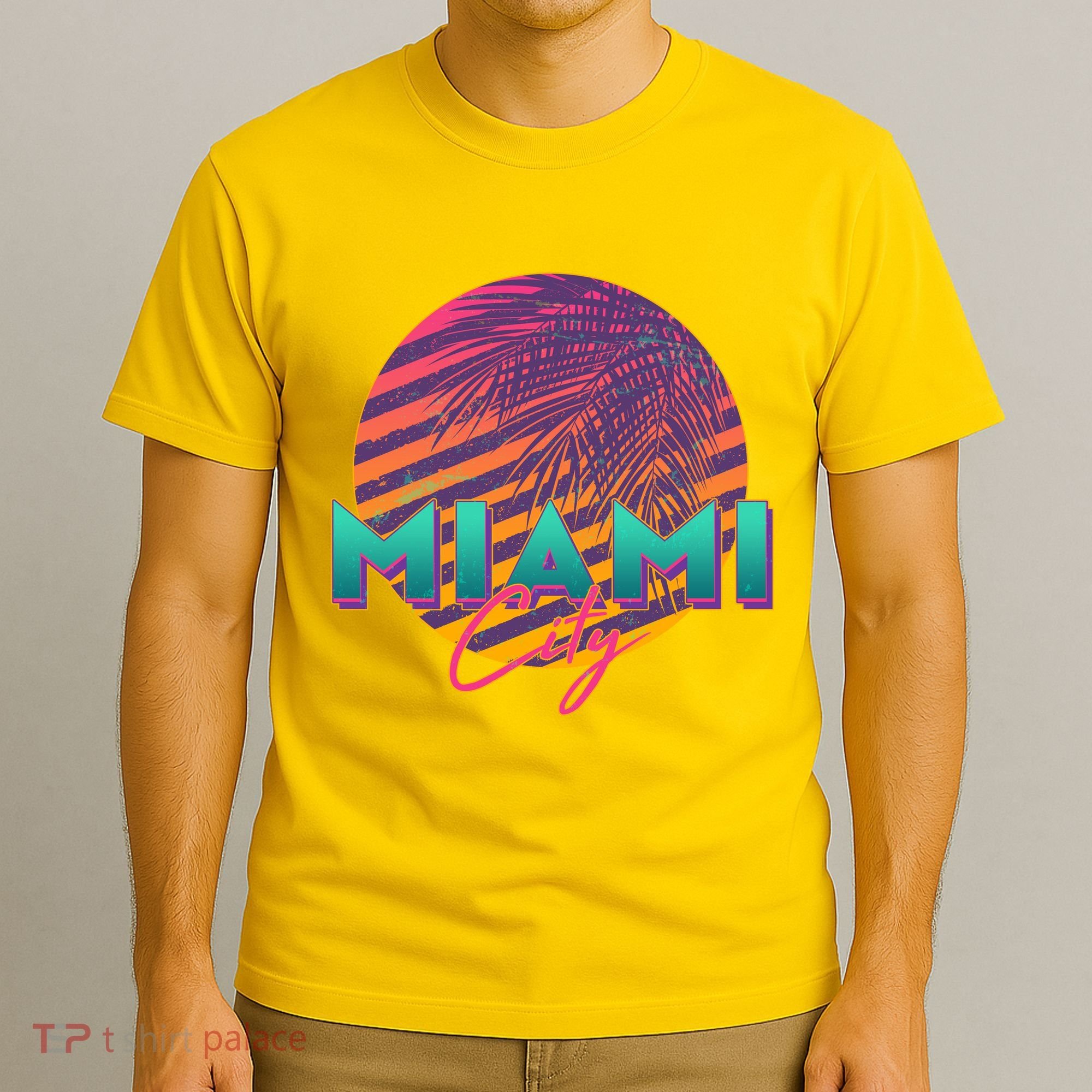 Retro 80's Miami CIty Emblem T-Shirt