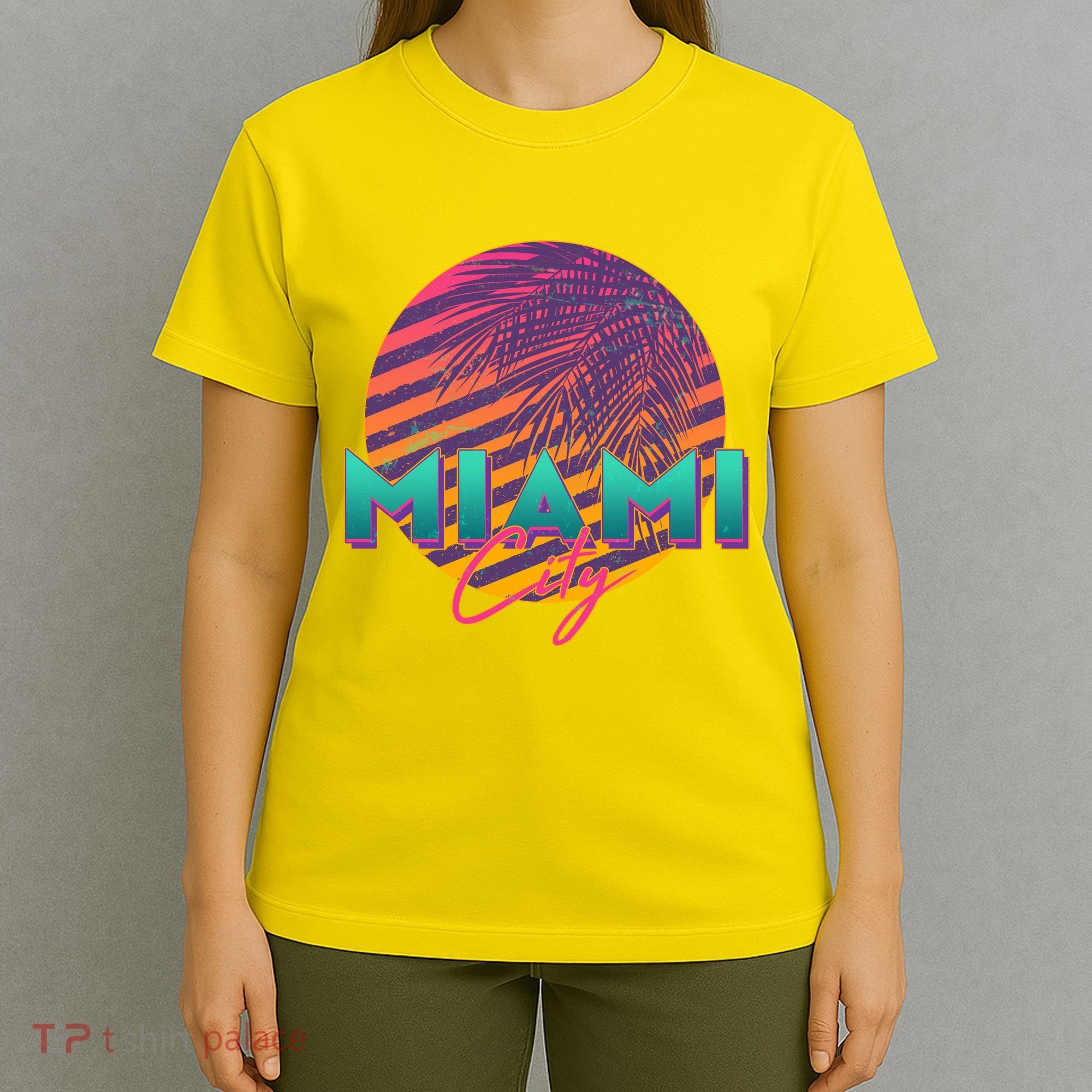 Retro 80's Miami CIty Emblem T-Shirt