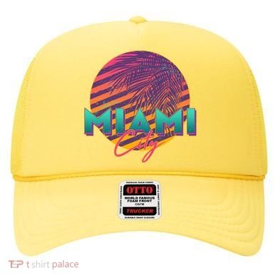 Retro 80's Miami CIty Emblem Hat