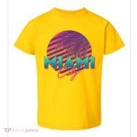 Retro 80's Miami CIty Emblem Toddler T-Shirt thumb 0