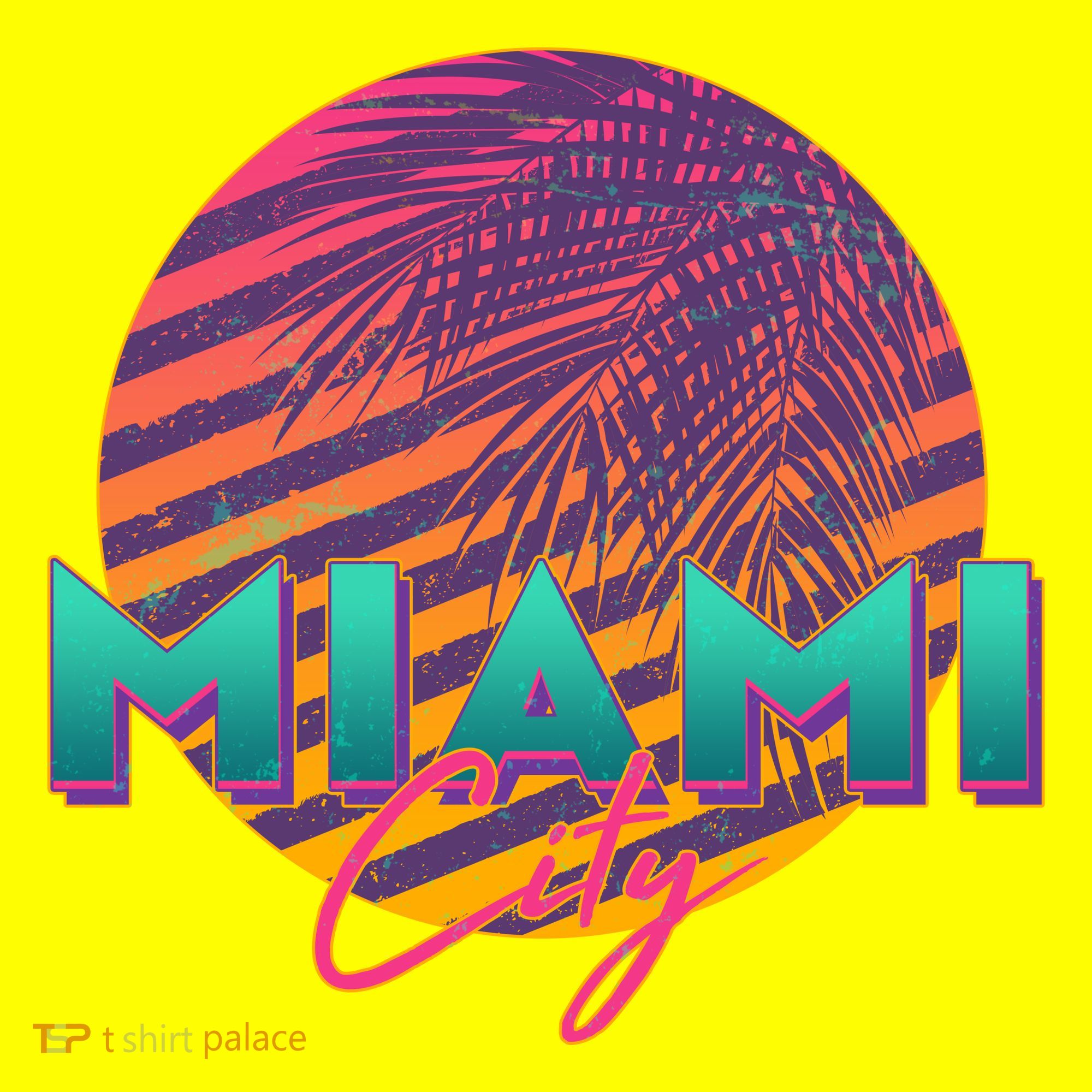 Retro 80's Miami CIty Emblem Women's T-Shirt