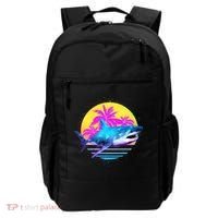 Retro 80s Polygon Shark Backpack thumb 0