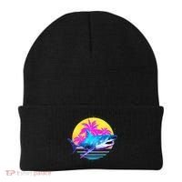 Retro 80s Polygon Shark Beanie thumb 0