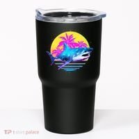 Retro 80s Polygon Shark Tumbler thumb 0
