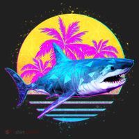 Retro 80s Polygon Shark Tumbler thumb 3