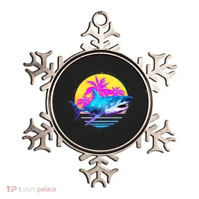 Retro 80s Polygon Shark Ornament