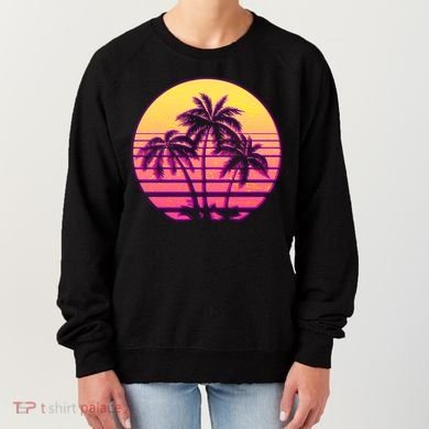 Retro 80's Sunset Palms Women's Sweatshirt
