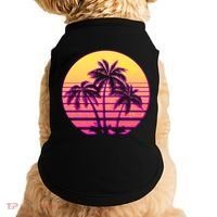 Retro 80's Sunset Palms Doggie Tank thumb 0