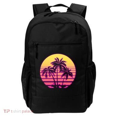 Retro 80's Sunset Palms Backpack