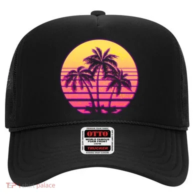 Retro 80's Sunset Palms Hat