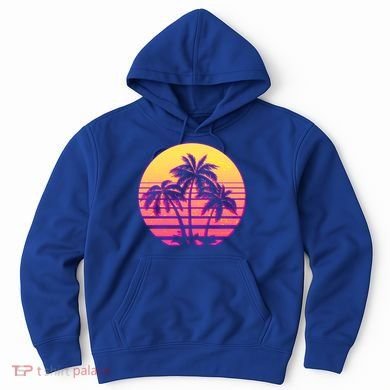 Retro 80's Sunset Palms Hoodie