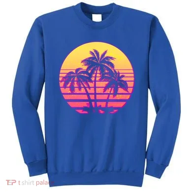 Retro 80's Sunset Palms Sweatshirt