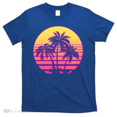 Retro 80's Sunset Palms T-Shirt