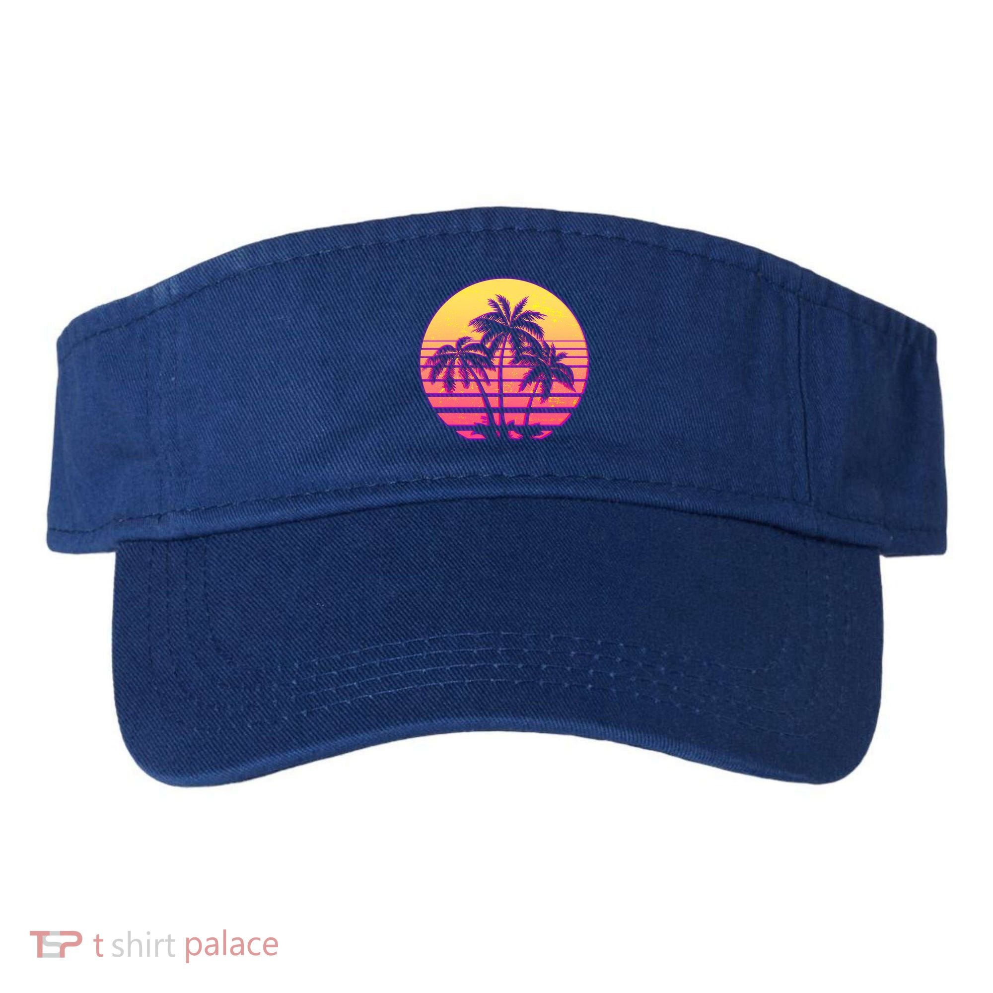 Retro 80's Sunset Palms Visor