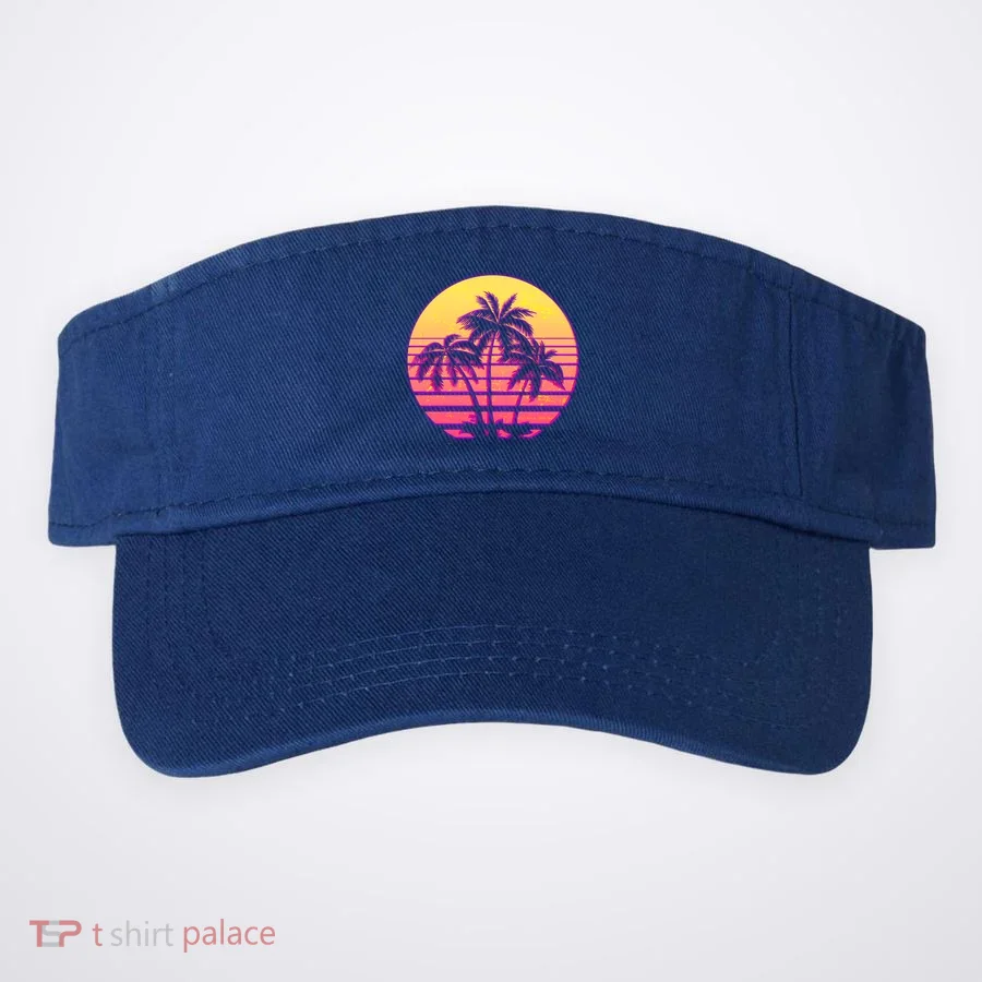 Retro 80's Sunset Palms Visor