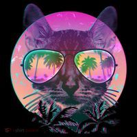 Retro 80s Tropical Cat Women's Tank Top thumb 5