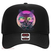 Retro 80s Tropical Cat Hat thumb 0