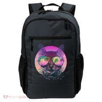 Retro 80s Tropical Cat Backpack thumb 0