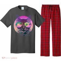 Retro 80s Tropical Cat Pajama Set thumb 0