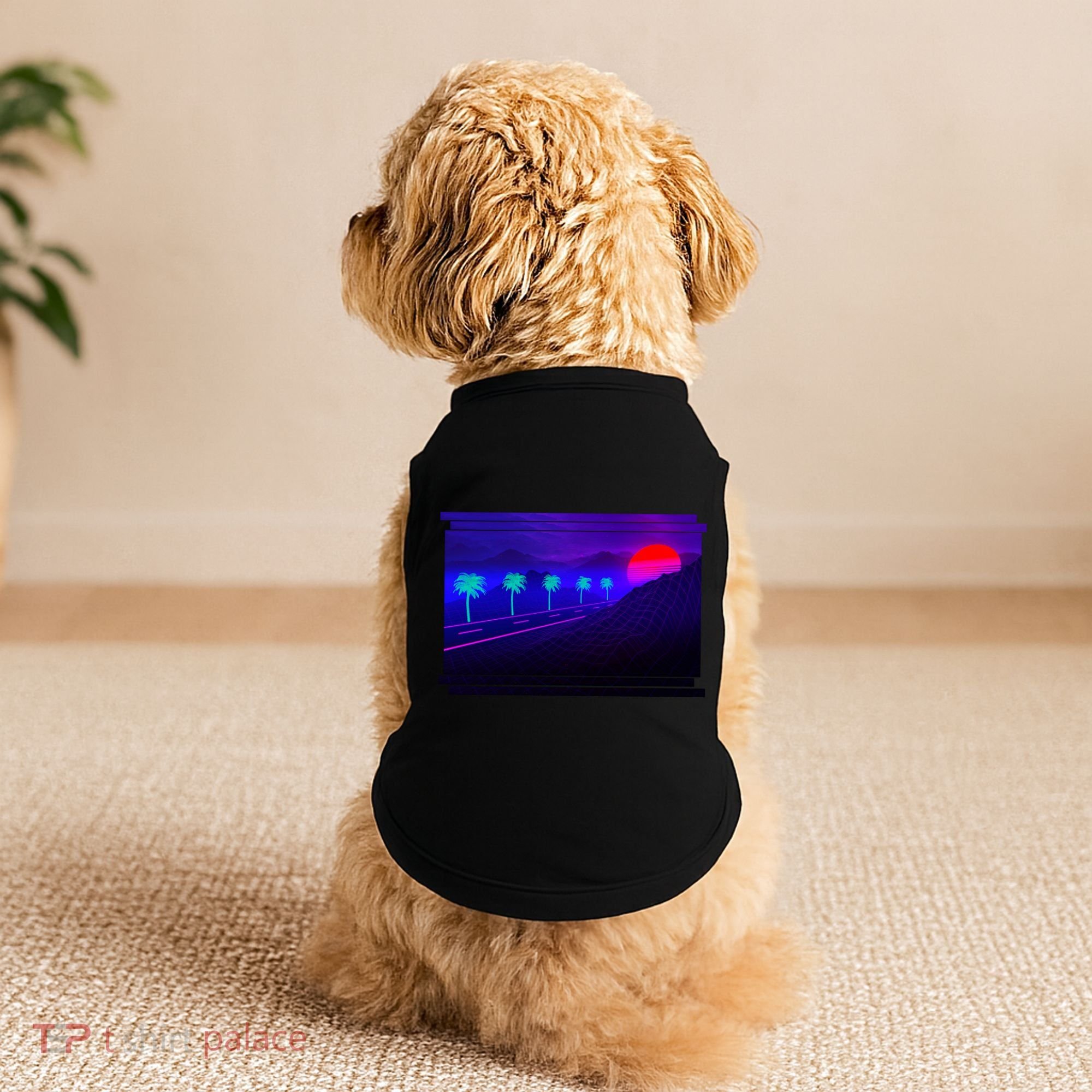 Retro 80s Vaporwave  Doggie Tank
