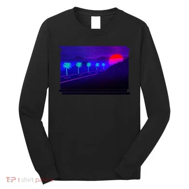 Retro 80s Vaporwave Long Sleeve Shirt
