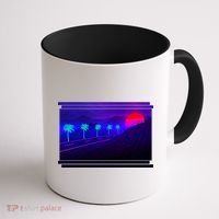 Retro 80s Vaporwave  Coffee Mug thumb 1