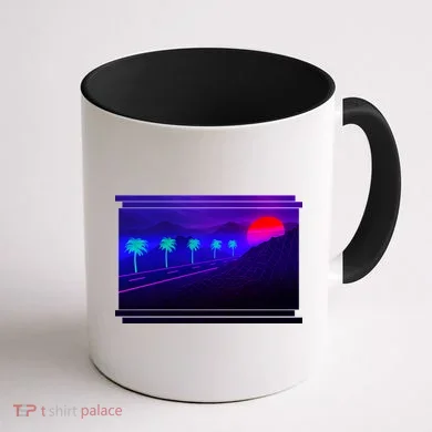 Retro 80s Vaporwave  Coffee Mug back