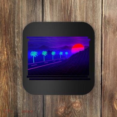 Retro 80s Vaporwave  Coaster