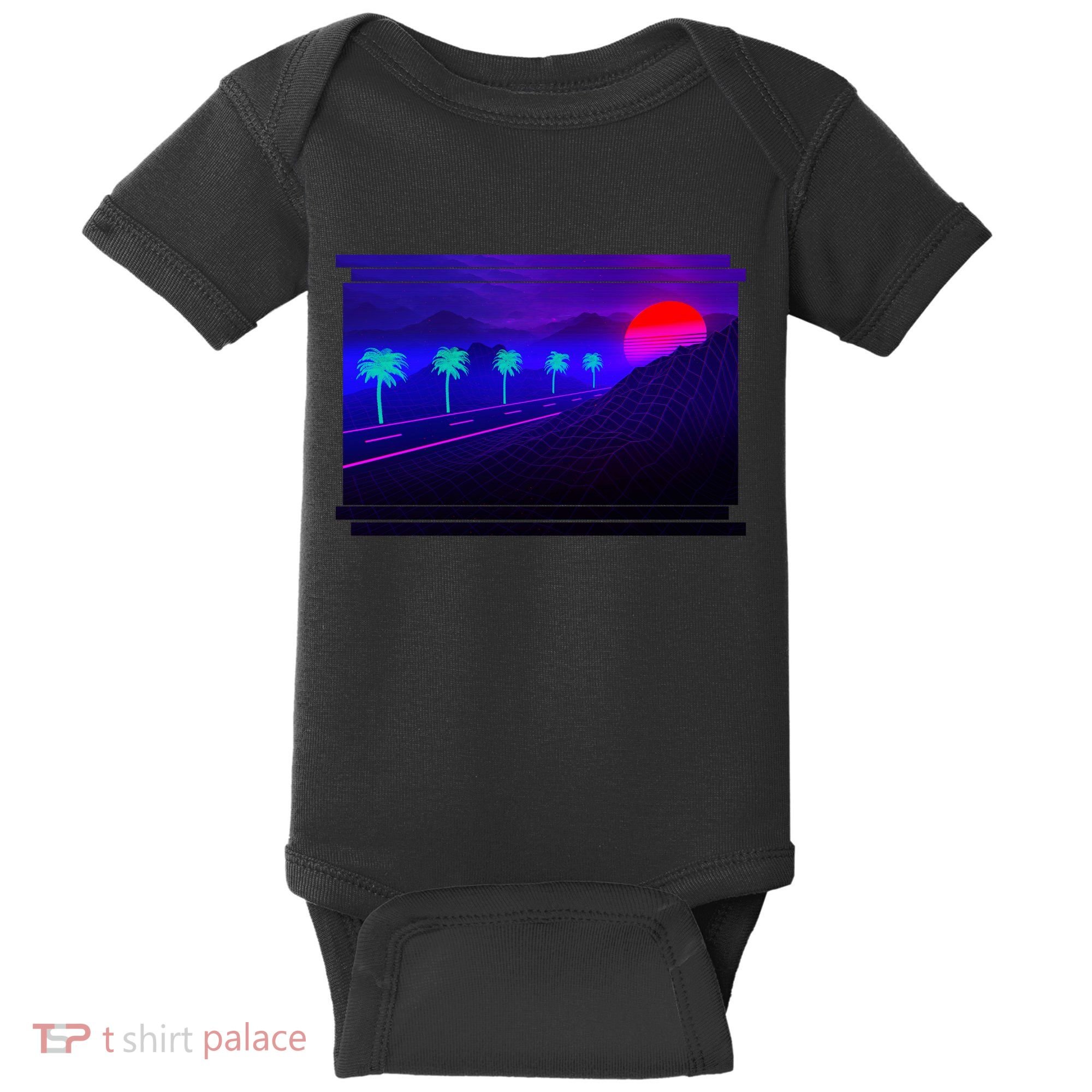 Retro 80s Vaporwave  Baby Bodysuit