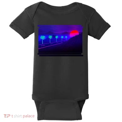 Retro 80s Vaporwave  Baby Bodysuit