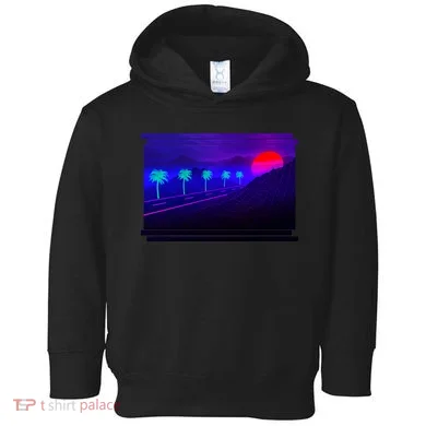 Retro 80s Vaporwave  Toddler Hoodie