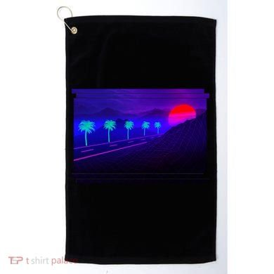 Retro 80s Vaporwave  Golf Towel