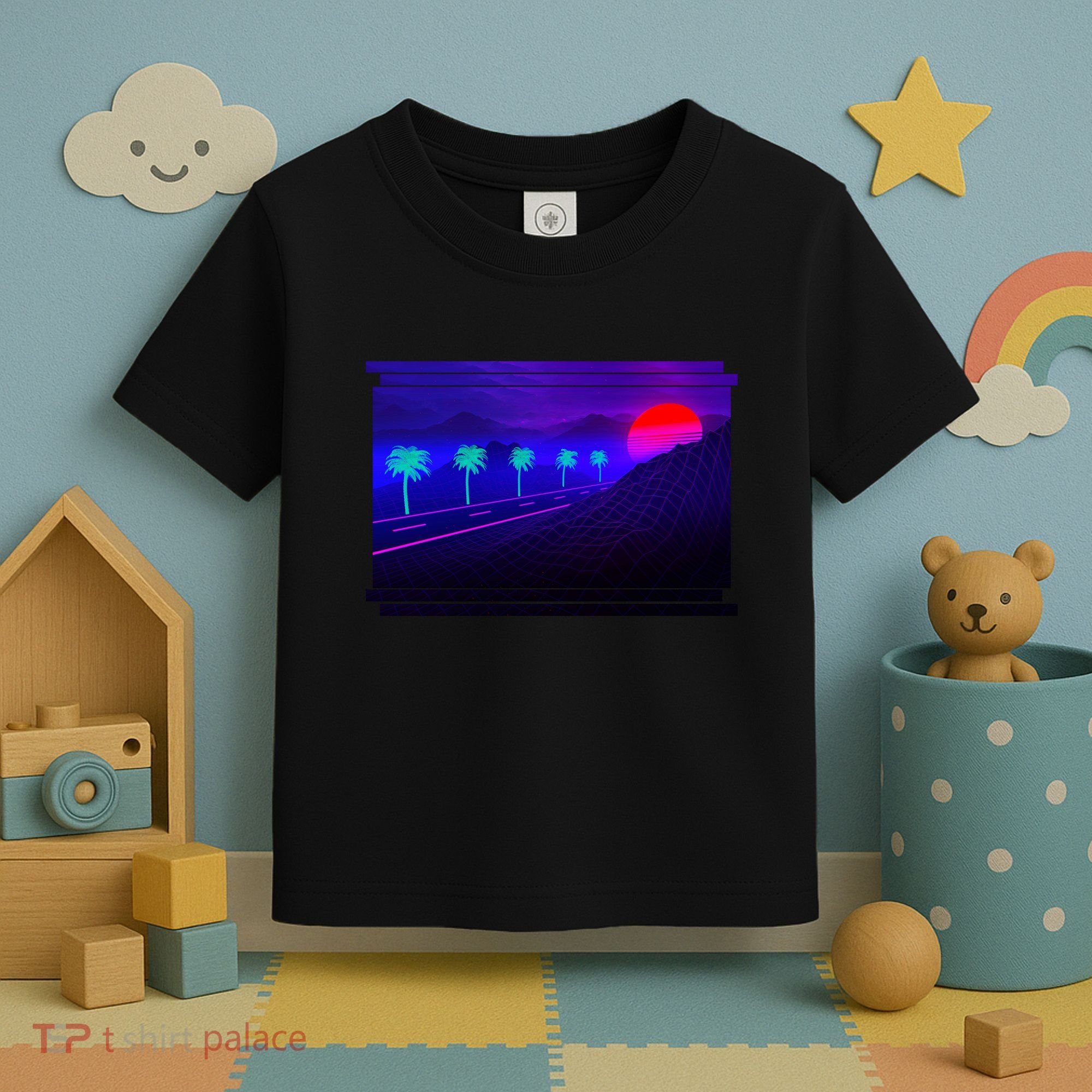 Retro 80s Vaporwave  Toddler T-Shirt