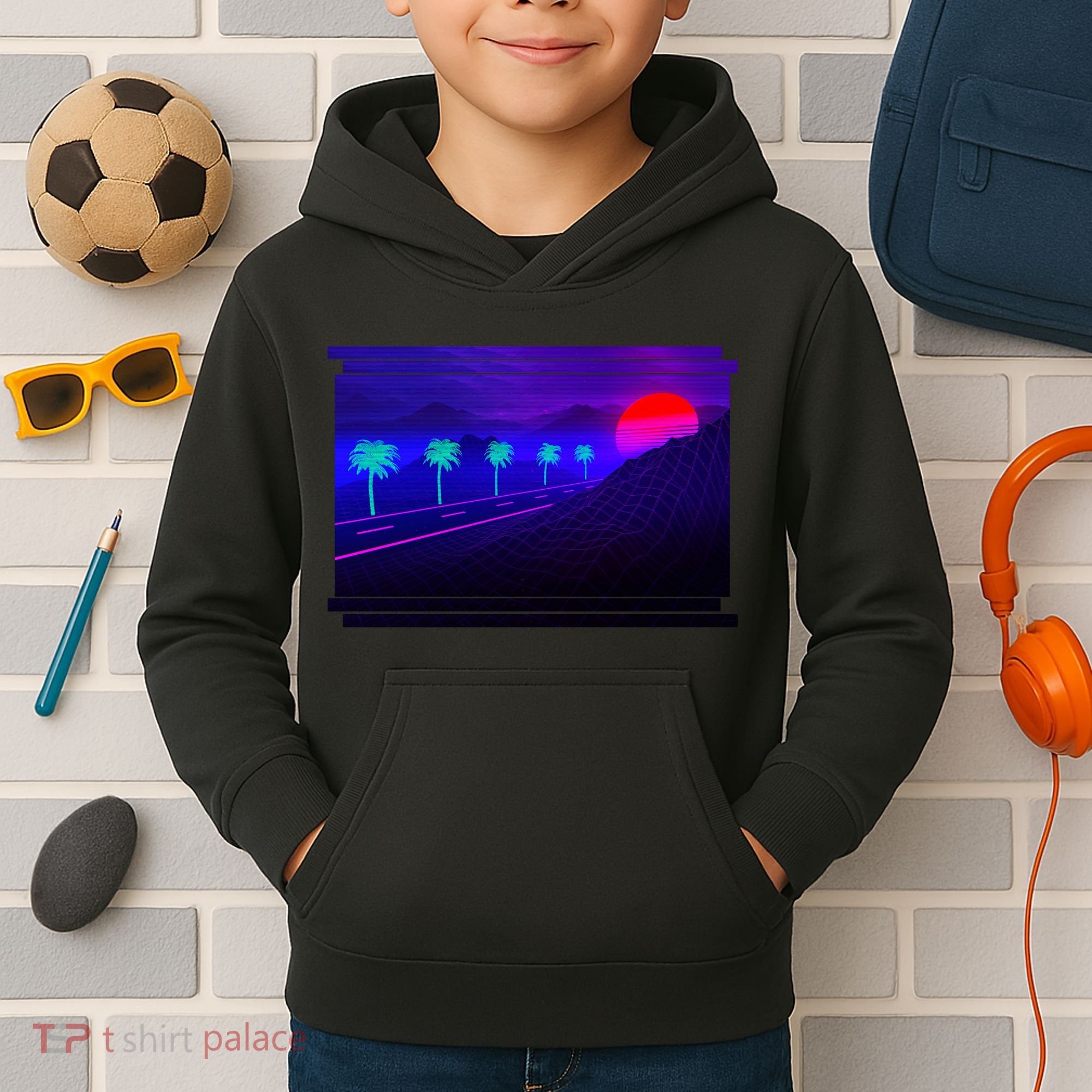 Retro 80s Vaporwave  Kids Hoodie