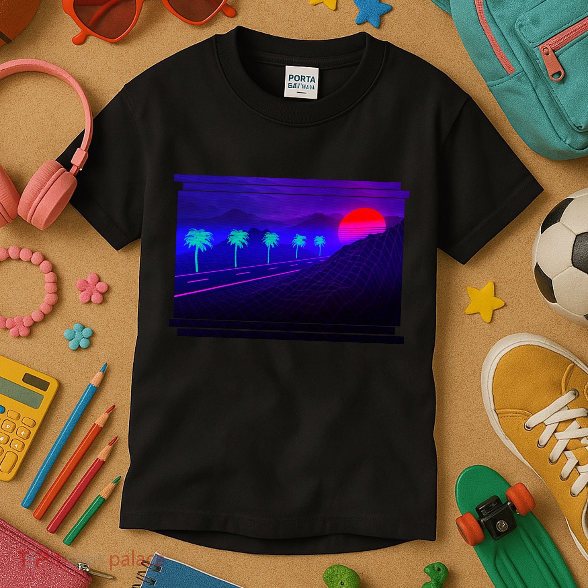 Retro 80s Vaporwave  Kids T-Shirt