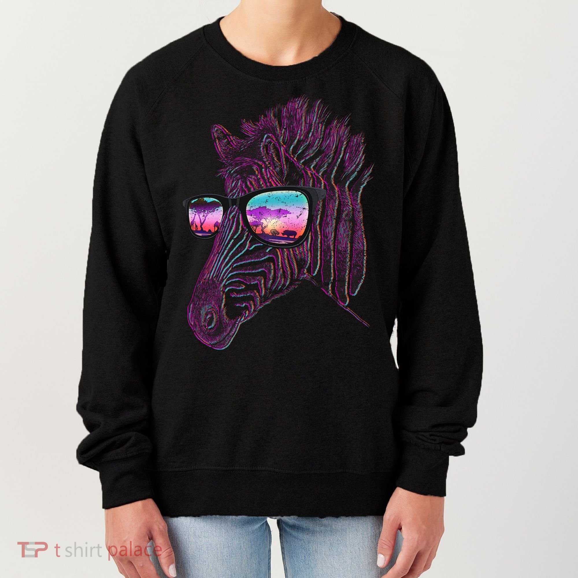 Retro 80s Zebra Shade Women's Sweatshirt