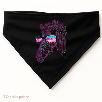 Retro 80s Zebra Shade USA-Made Doggie Bandana