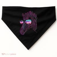 Retro 80s Zebra Shade USA-Made Doggie Bandana thumb 0