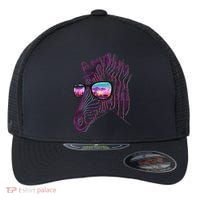 Retro 80s Zebra Shade Flexfit Unipanel Trucker Cap thumb 0
