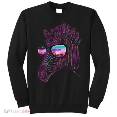 Retro 80s Zebra Shade Sweatshirt