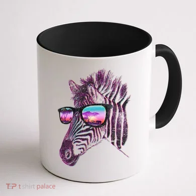Retro 80s Zebra Shade Coffee Mug back