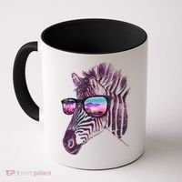 Retro 80s Zebra Shade Coffee Mug thumb 0