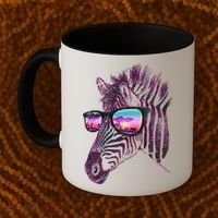 Retro 80s Zebra Shade Coffee Mug thumb 2