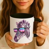 Retro 80s Zebra Shade Coffee Mug thumb 3