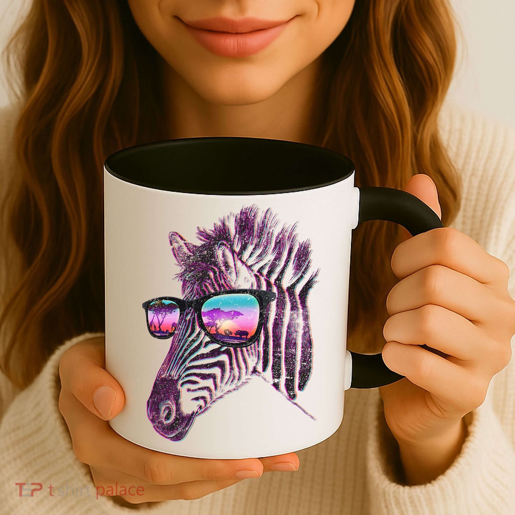 Retro 80s Zebra Shade Coffee Mug