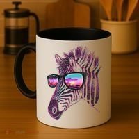 Retro 80s Zebra Shade Coffee Mug thumb 4