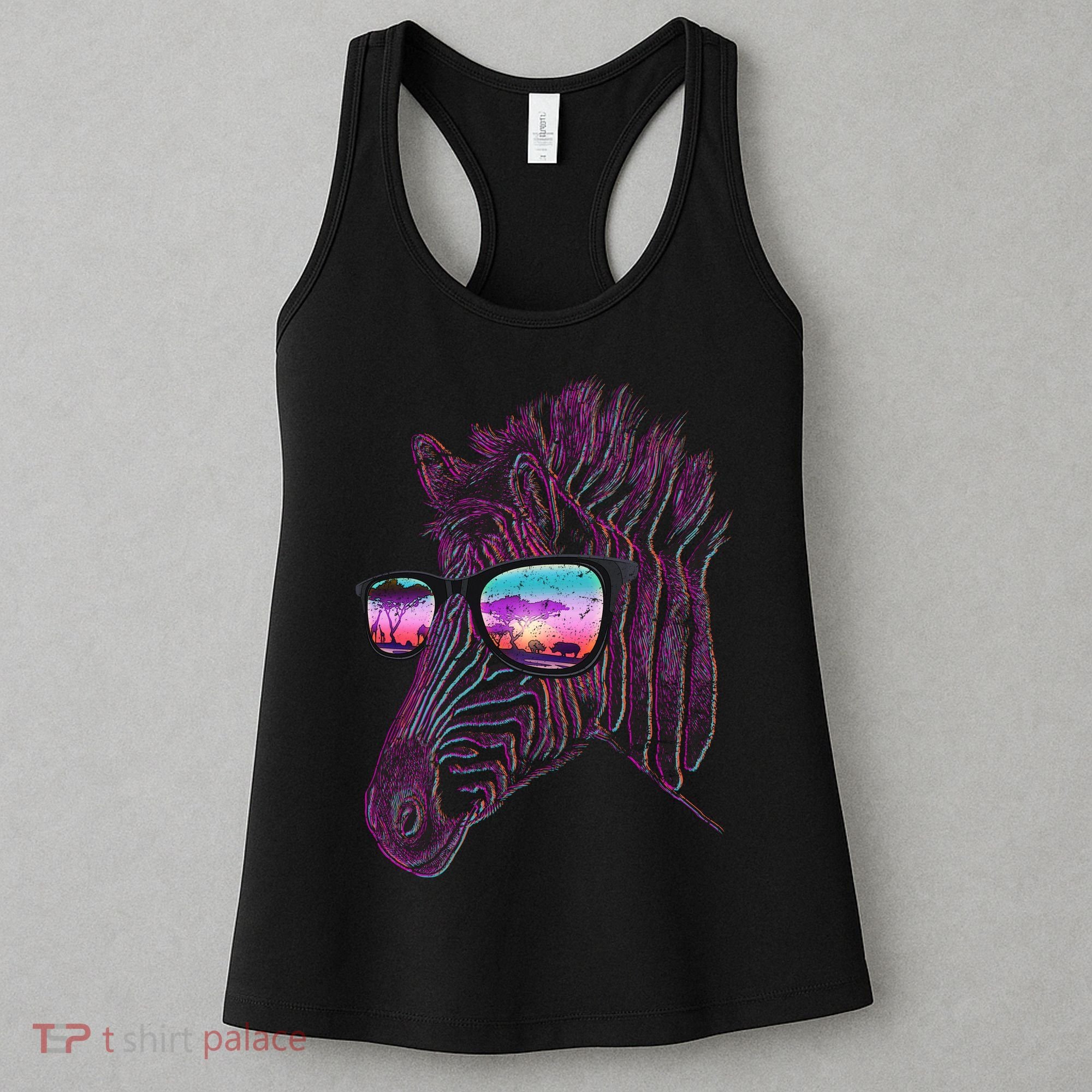 Retro 80s Zebra Shade Women's Tank Top