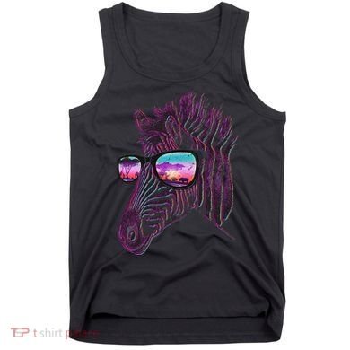 Retro 80s Zebra Shade Tank Top
