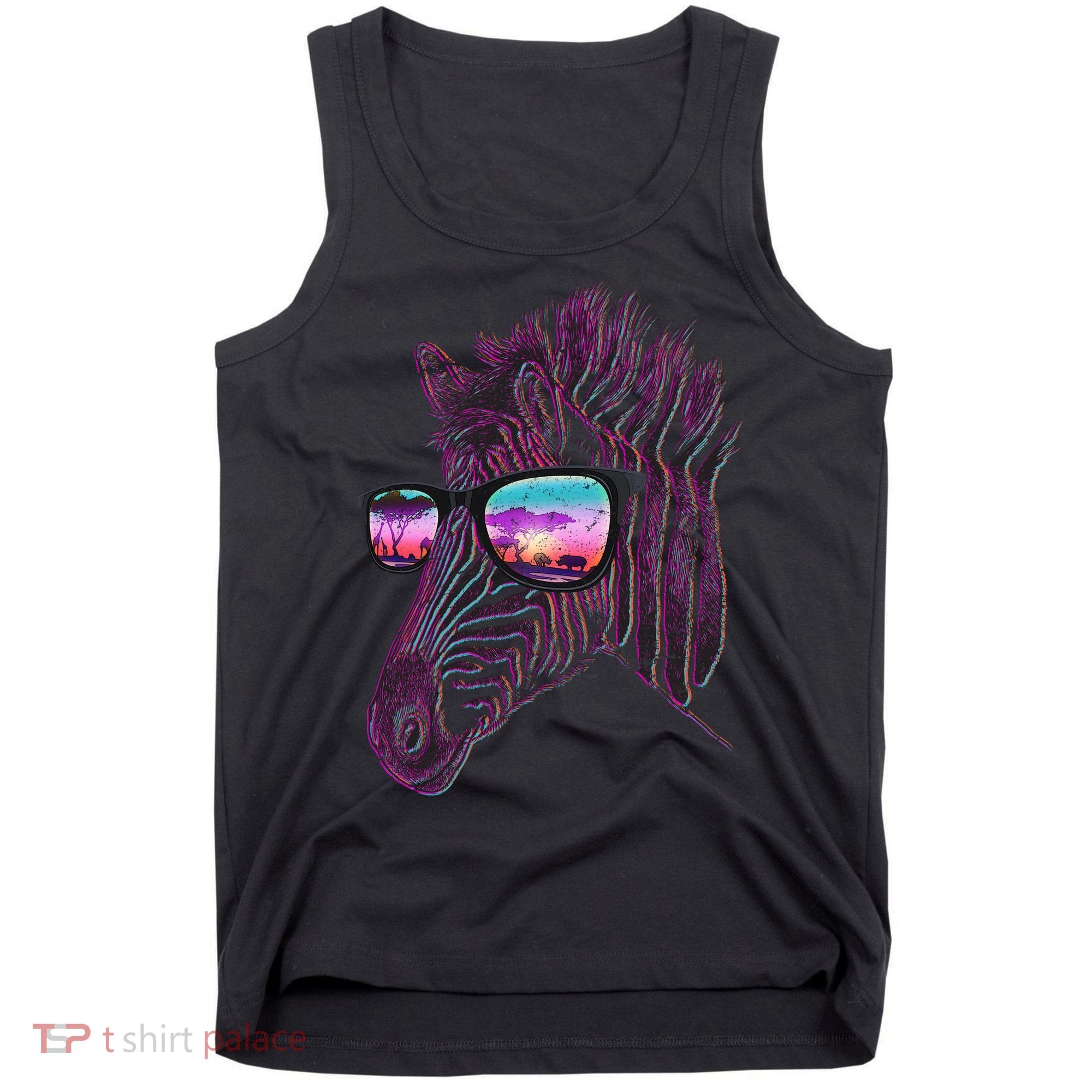 Retro 80s Zebra Shade Tank Top