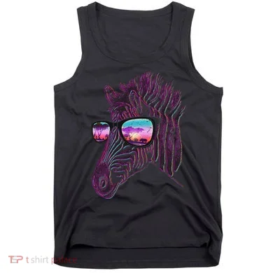 Retro 80s Zebra Shade Tank Top